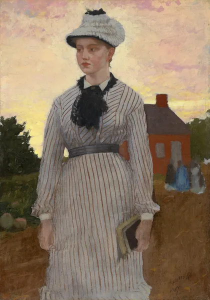The Red School House av Winslow Homer