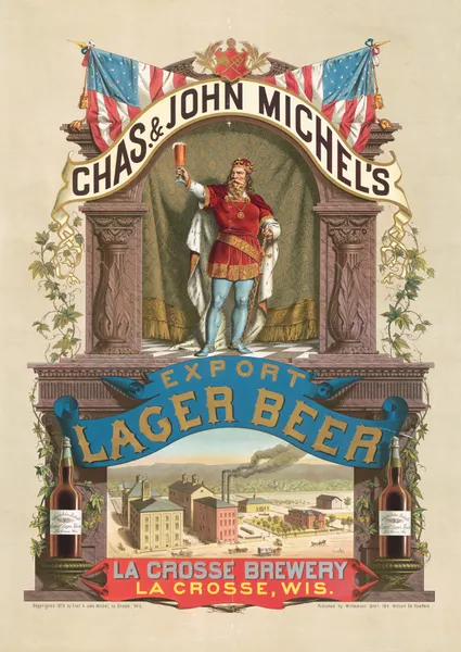 Chas. & John Michel’s export lager beer, La Crosse brewery, La Crosse, Wis. av Wittemann Bros.