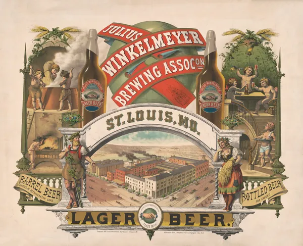 Julius Winkelmeyer Brewing Assocon, St. Louis, MO., lager beer av Wittemann Bros.