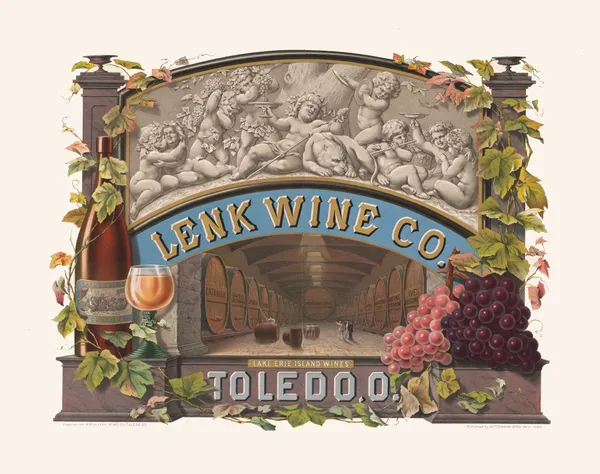 Lenk Wine Co., Lake Erie island wines, Toledo, O. av Wittemann Bros.
