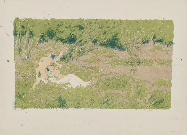 Deux femmes dans un paysage av Ker-Xavier Roussel