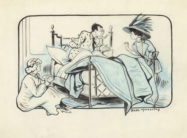 Armande Cassive, Marcel Simon et Suzanne Carlix dans Occupe-toi d’Amélie de Georges Feydeau av Yves Marevéry
