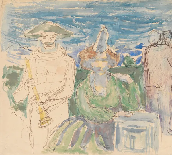 Pierotka and Harlequin av Zygmunt Waliszewski