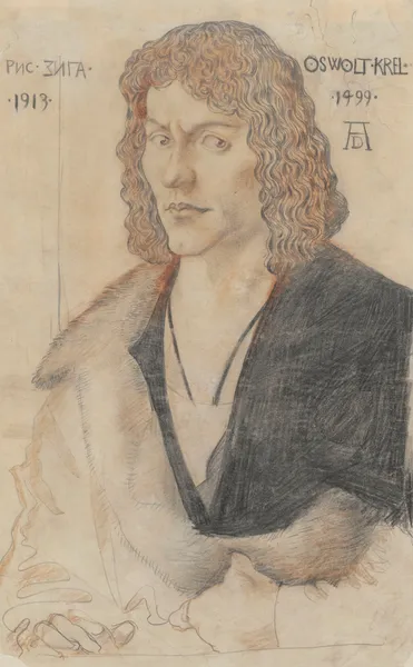 Portrait of Oswolt Krel, acc. to Dürer av Zygmunt Waliszewski