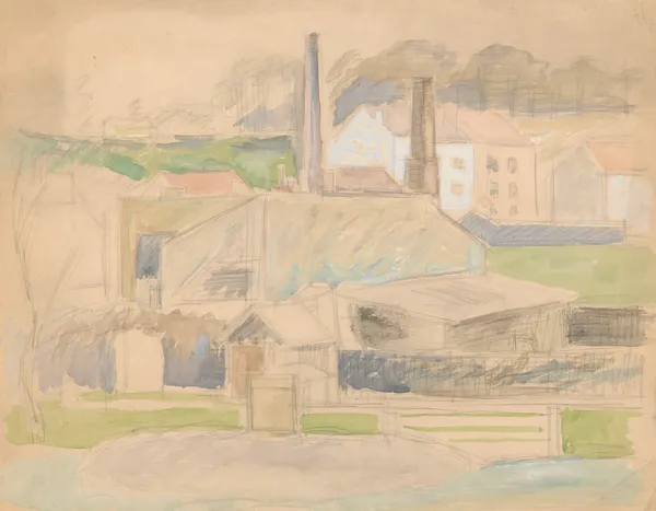 Sketch of a city landscape av Zygmunt Waliszewski
