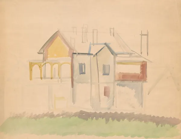 Sketch of buildings av Zygmunt Waliszewski