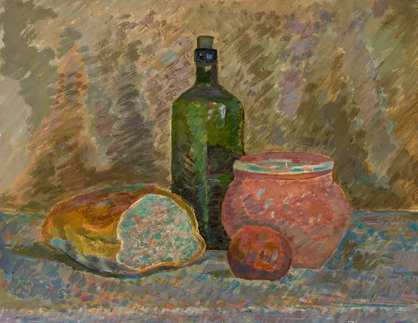 Still life with bread av Zygmunt Waliszewski